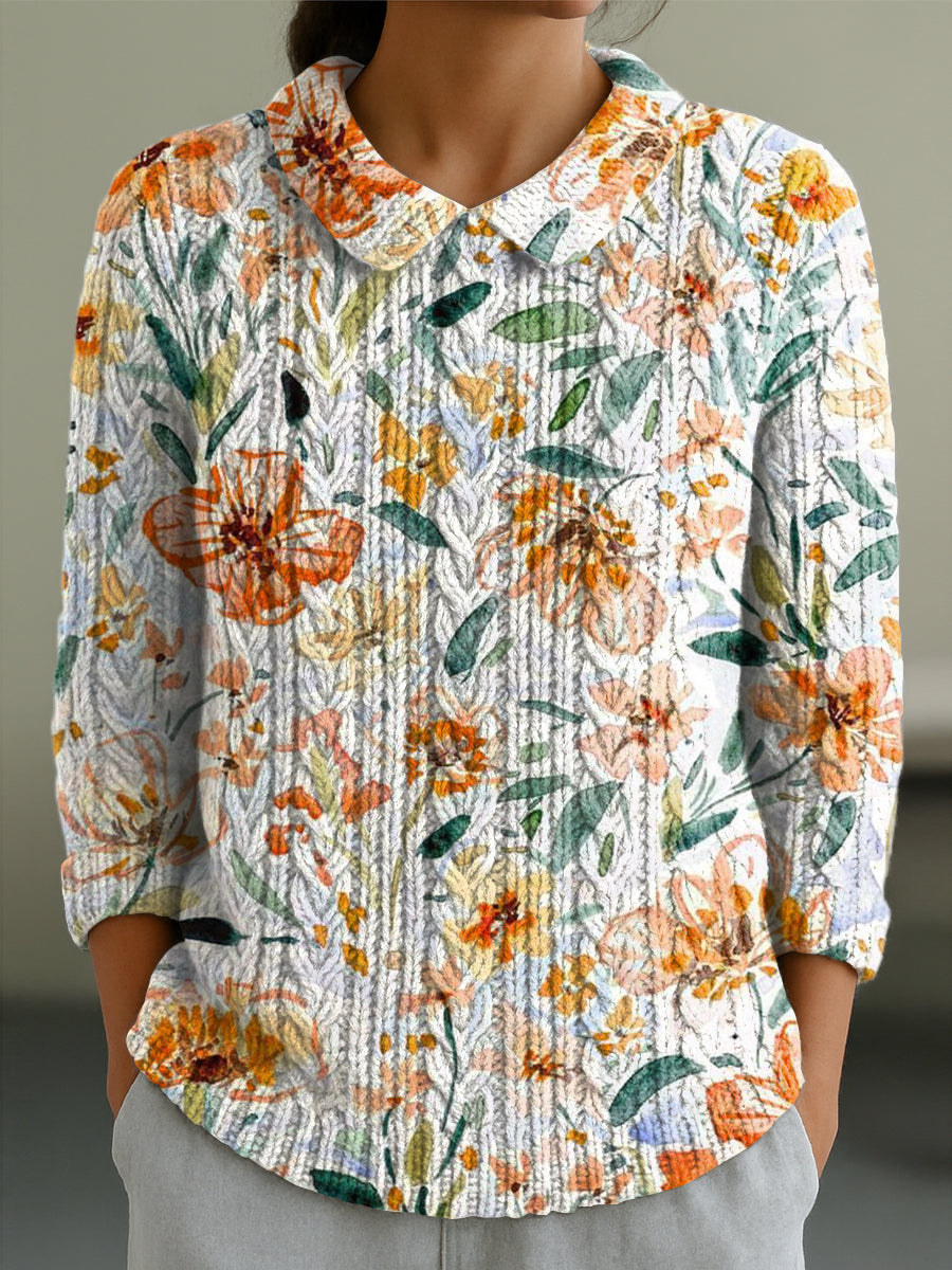 Evelina – Anmutiger Garten Pullover