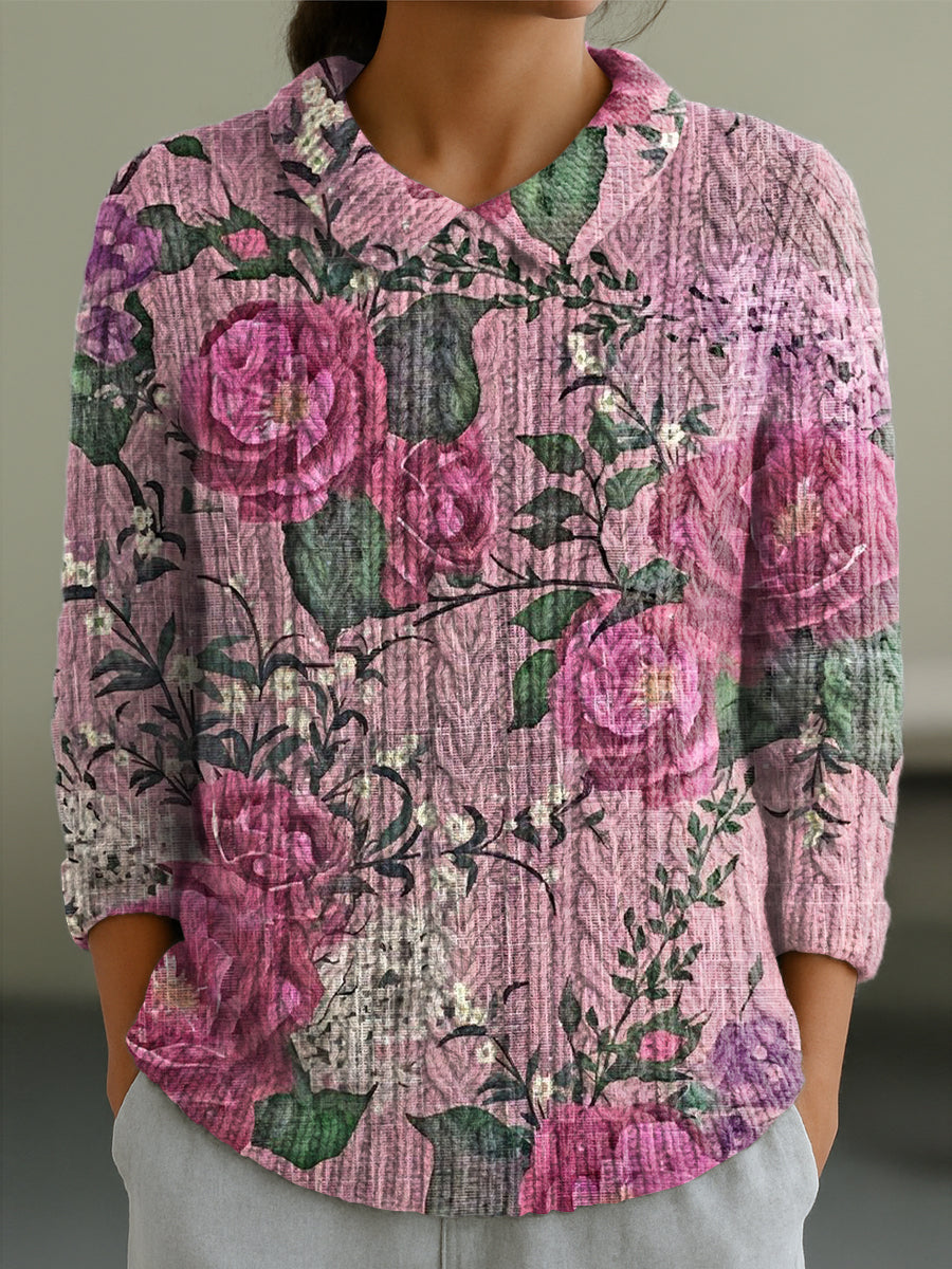 Addison – Anmutige Rose Pullover