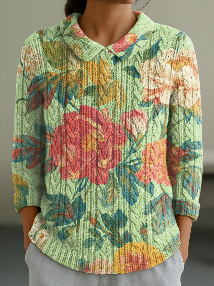 Alice – Luxuriöser Blütenblatt-Pullover