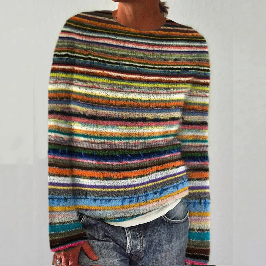 Elara – Lebhafter Streifenpullover