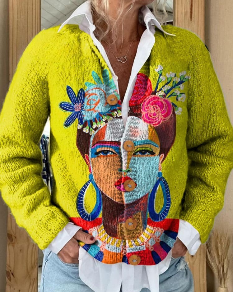 Althea – Lebendige Kunstfertigkeit Geknöpft Cardigan
