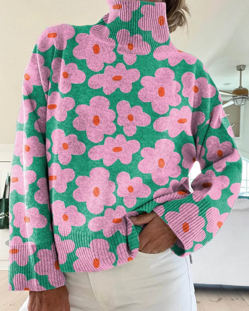 Pauline – Verspieltes Blütenblatt Pullover