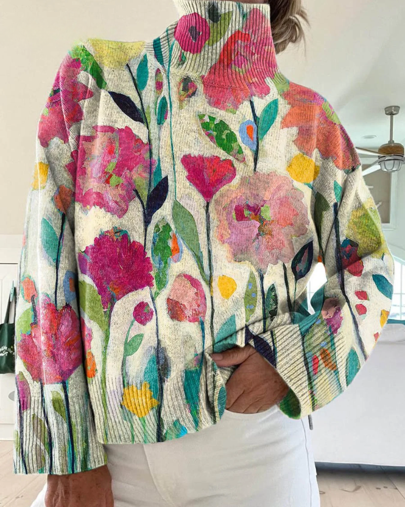 Thalassa – Lebendige Blüte Pullover