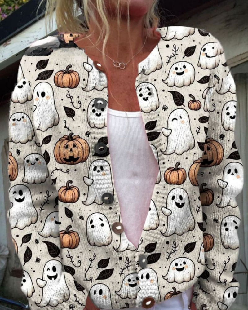 Heike – Gruselig-schick Geknöpft Cardigan