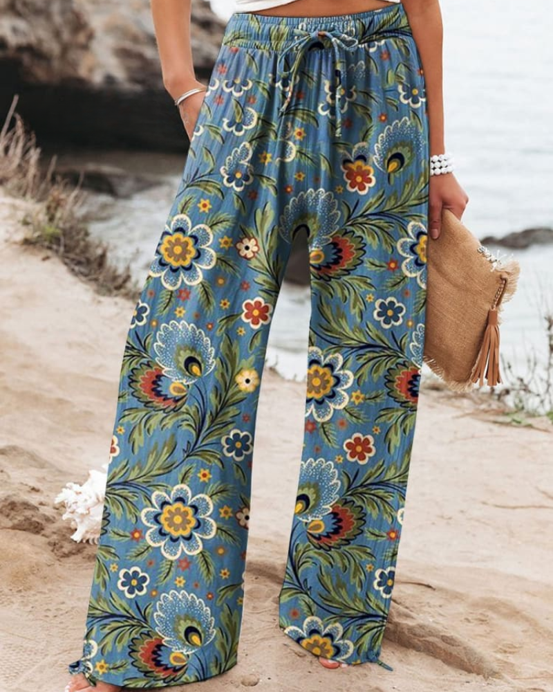 Lina - Boho-Blumen-Hose