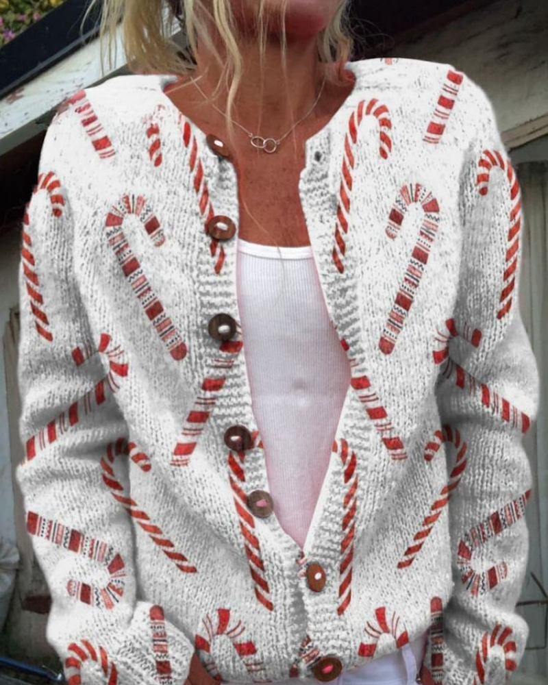 Holly – Charmanter Stock Geknöpft Cardigan