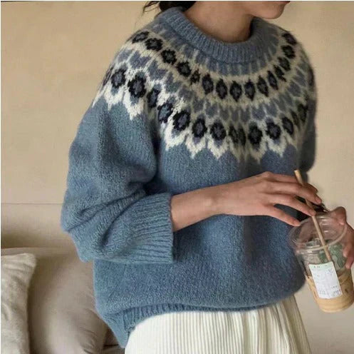 Abby – Schicker Jacquard-Pullover