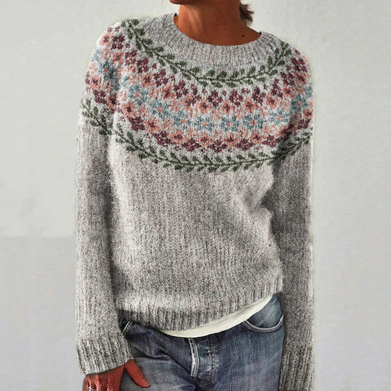 Rhizza – Ruhiger Blütenpullover