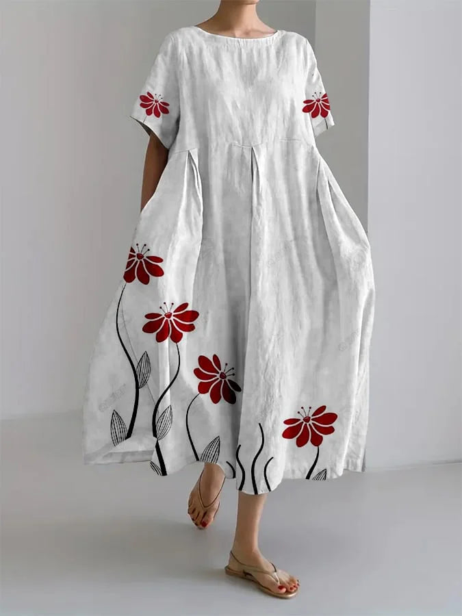 Laurie - Botanisches Print-Kleid