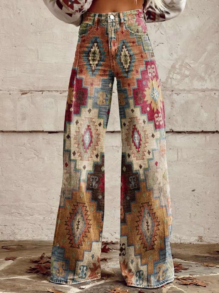 Emily – Lebendiger Stamm Hose mit Weitem Bein