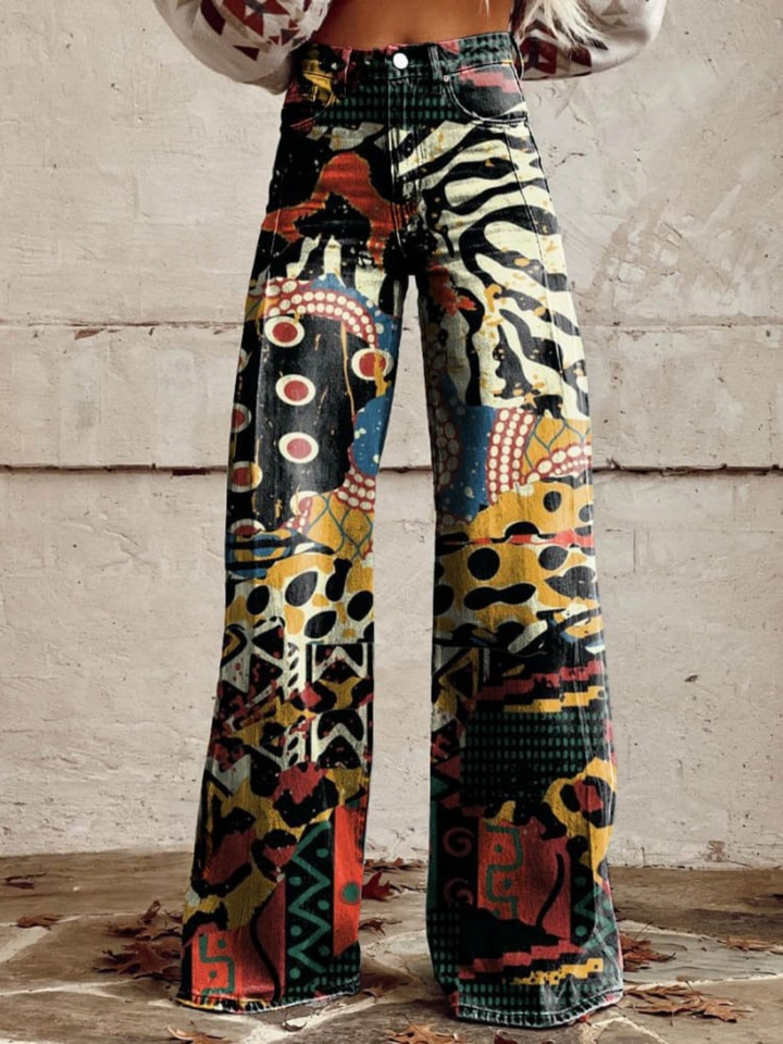 Selma – Kühnes Stammeszeichen Hose mit Weitem Bein