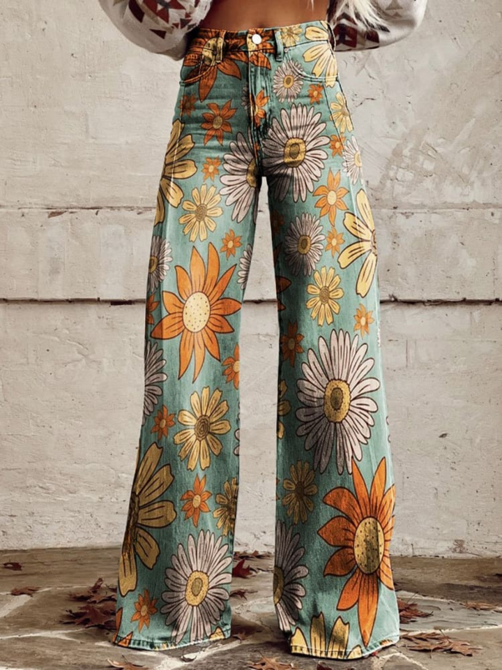 Eiran – Bezaubernde Daisy Hose mit Weitem Bein