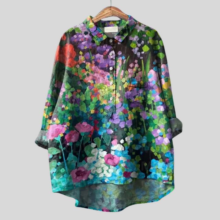 Mica – Vintage-Blumenbluse