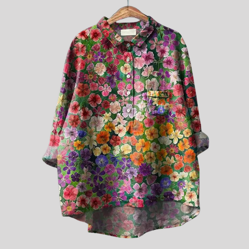 Mica – Vintage-Blumenbluse
