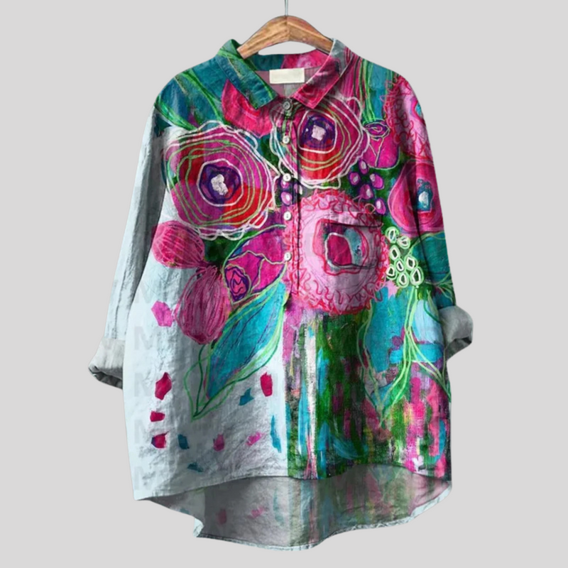 Mica – Vintage-Blumenbluse