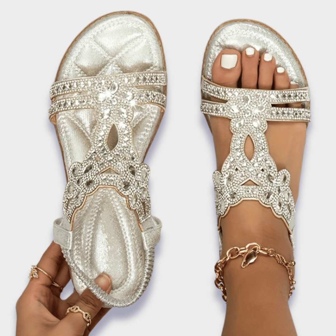 Cathie – Bequeme Edelstein-Sandalen