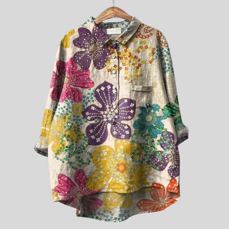 Mica – Vintage-Blumenbluse