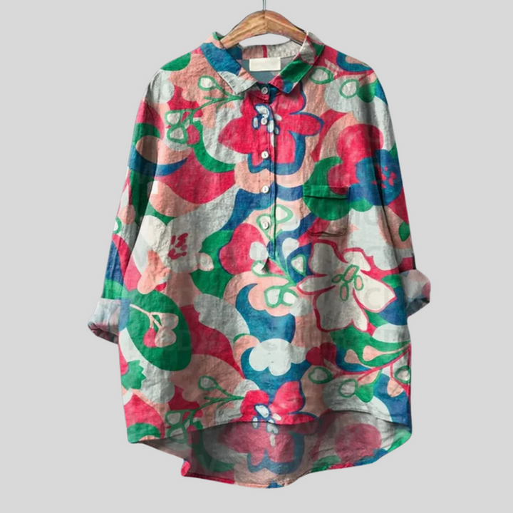 Mica – Vintage-Blumenbluse