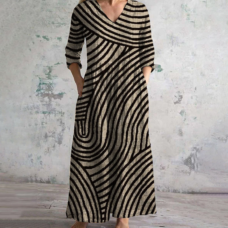Bonnie - Vintage Gestreiftes Kleid
