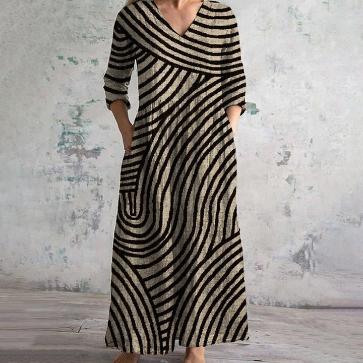 Bonnie - Vintage Gestreiftes Kleid