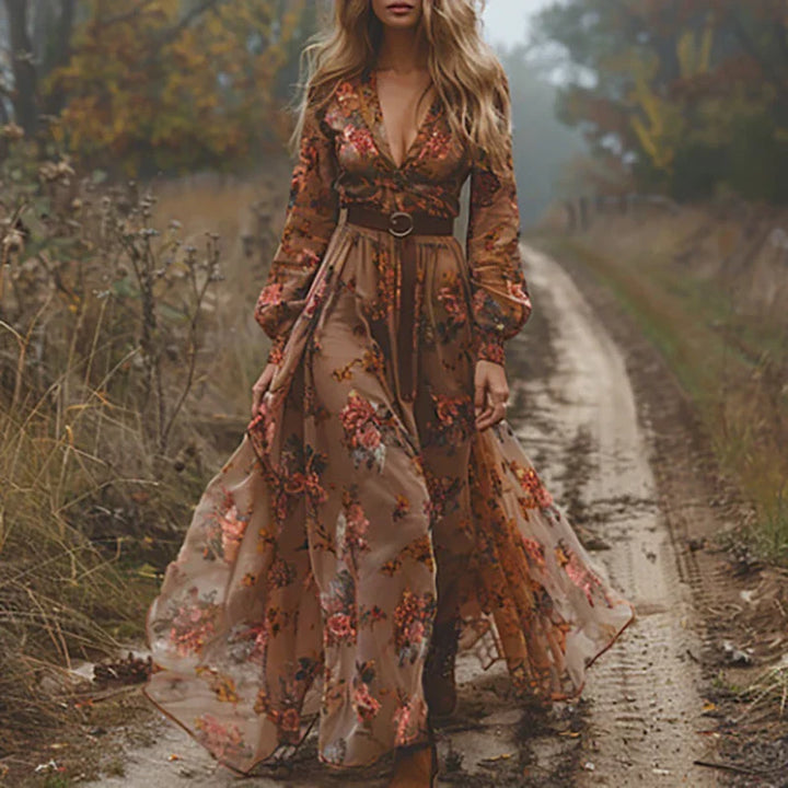 Selvara - Bohème-Blumenkleid