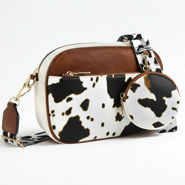 Elowen – Rindsleder Glam Schultertasche