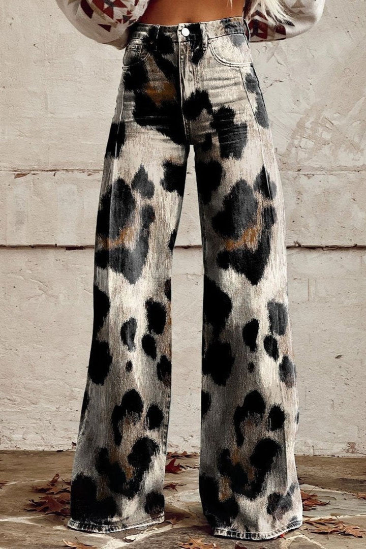 Nyla – Wilde Eleganz Hose mit Weitem Bein