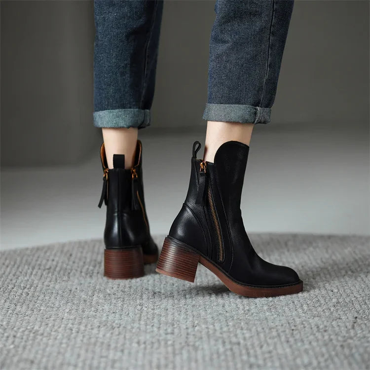 Renee – Bequeme Blockabsatz Stiefel