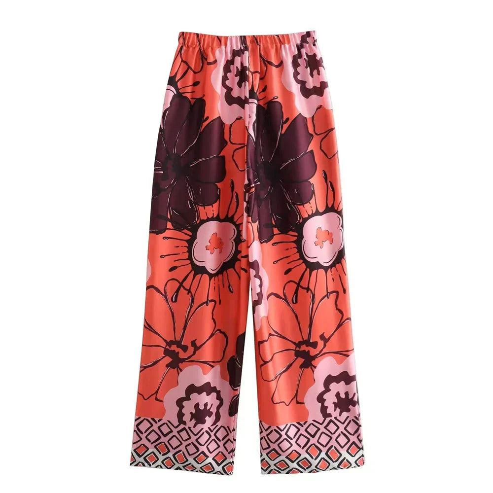 Claudia – Florales Lounge-Kimono-Set