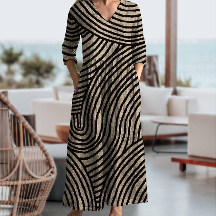 Bonnie - Vintage Gestreiftes Kleid