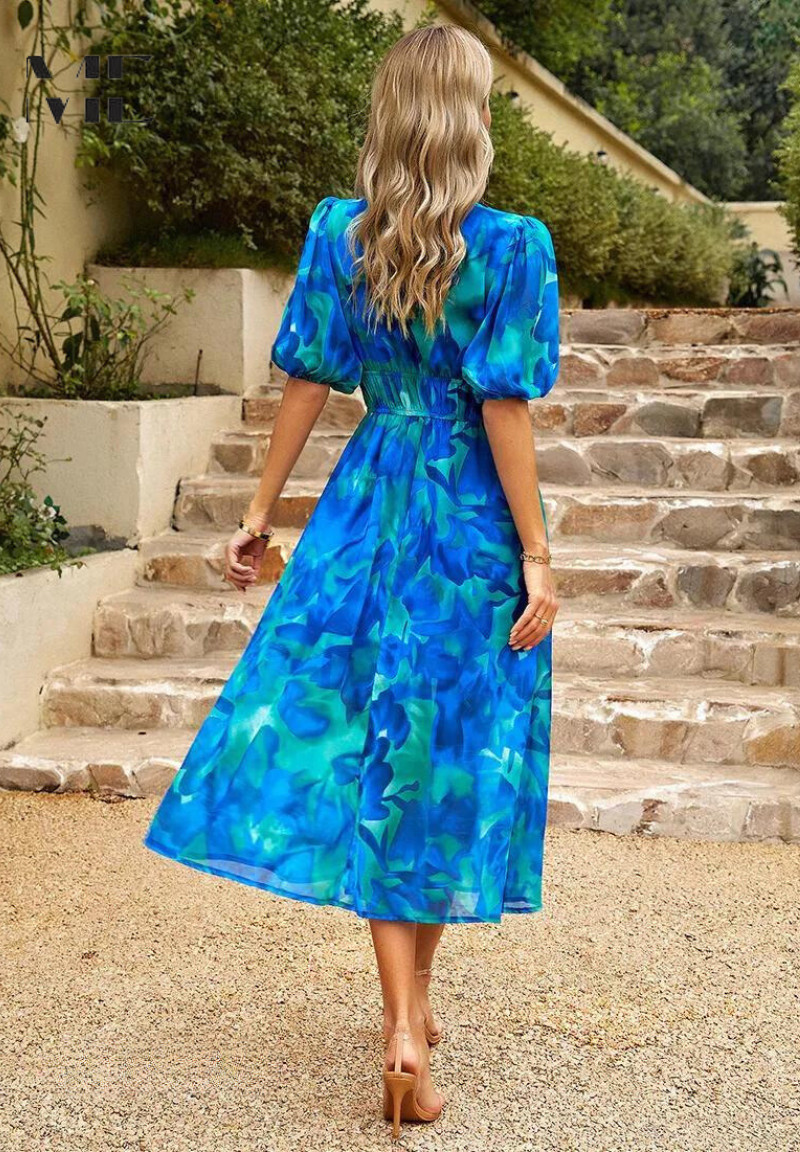 Monica - Elegantes Geblümtes Kleid