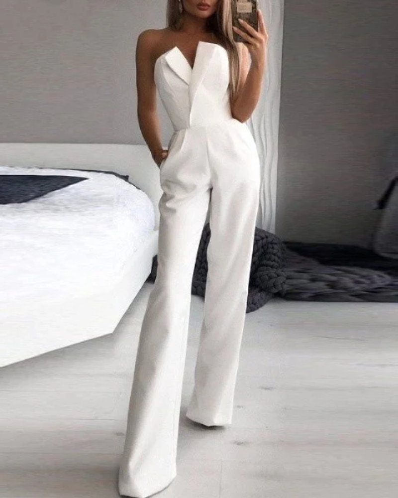 Nancy – Trägerloser Jumpsuit Elegance