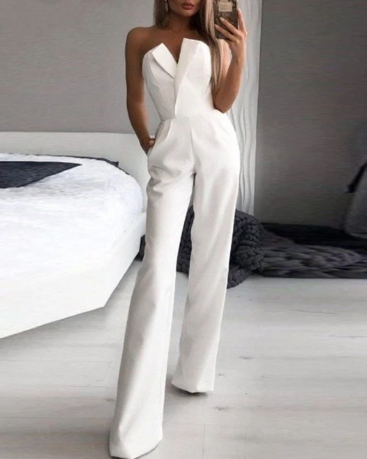 Nancy – Trägerloser Jumpsuit Elegance