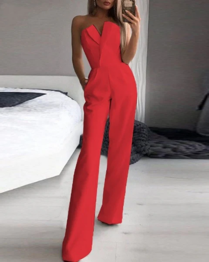 Nancy – Trägerloser Jumpsuit Elegance