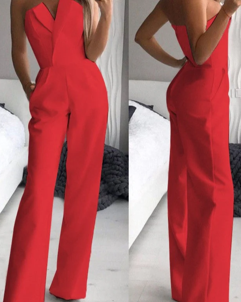 Nancy – Trägerloser Jumpsuit Elegance