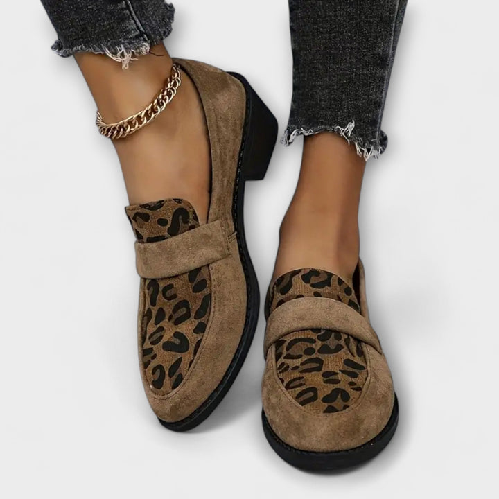 Emelie – Bequeme Leoparden-Loafers