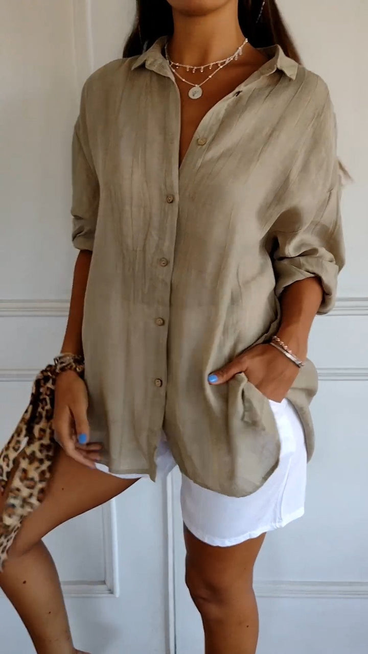 Selene - Elegante Plissee-Bluse