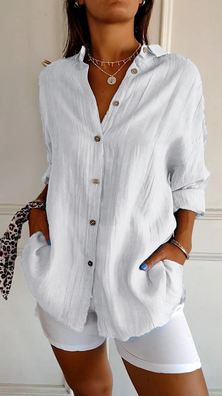 Selene - Elegante Plissee-Bluse