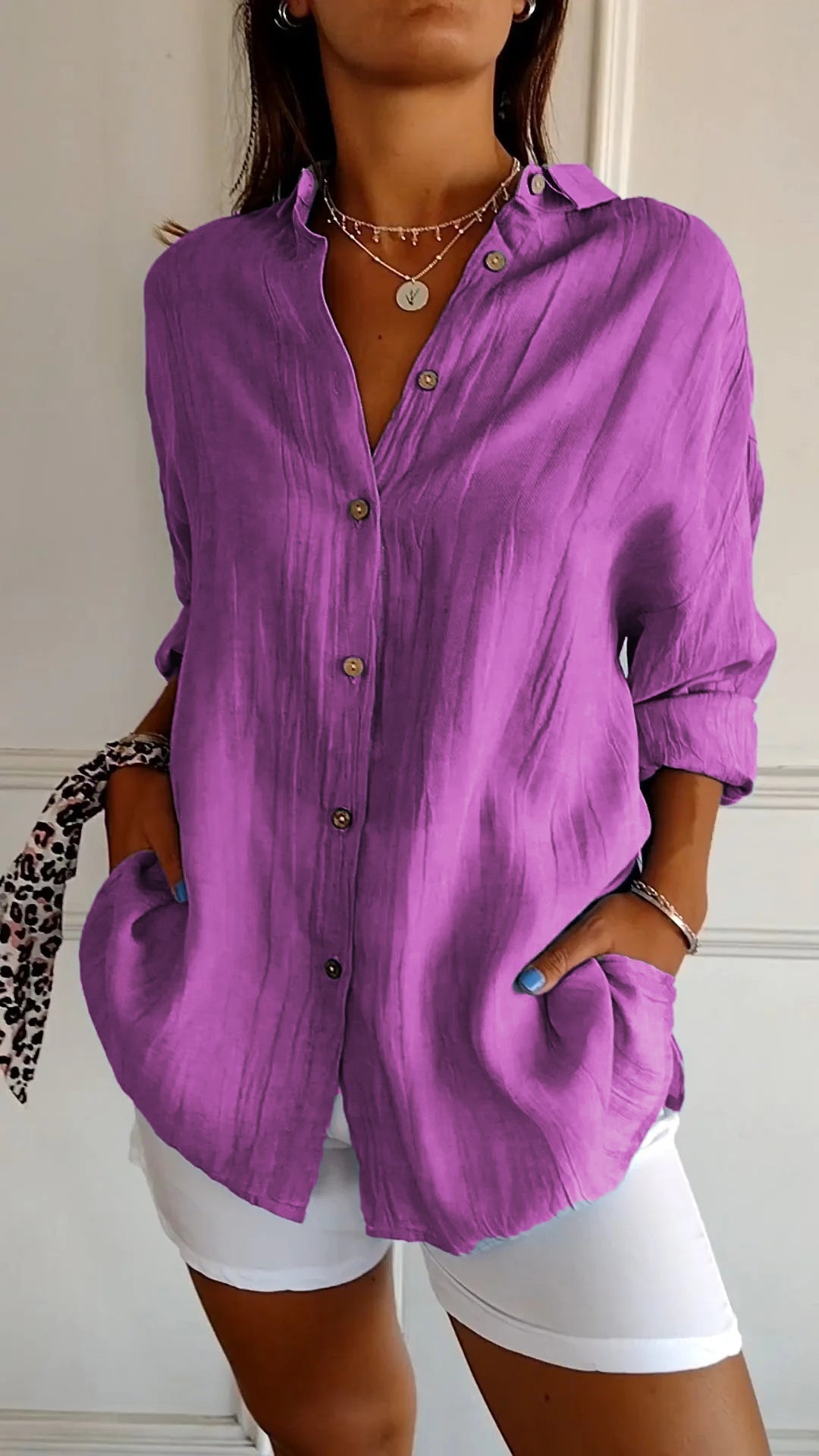 Selene - Elegante Plissee-Bluse