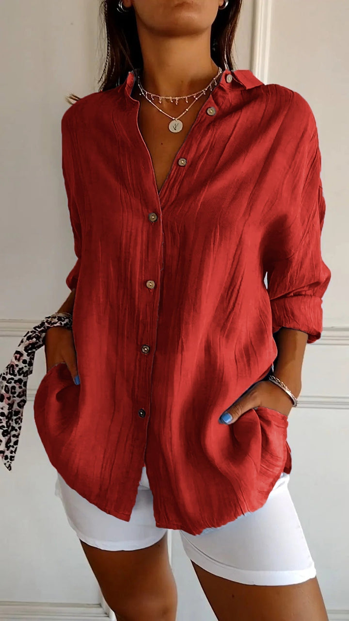 Selene - Elegante Plissee-Bluse