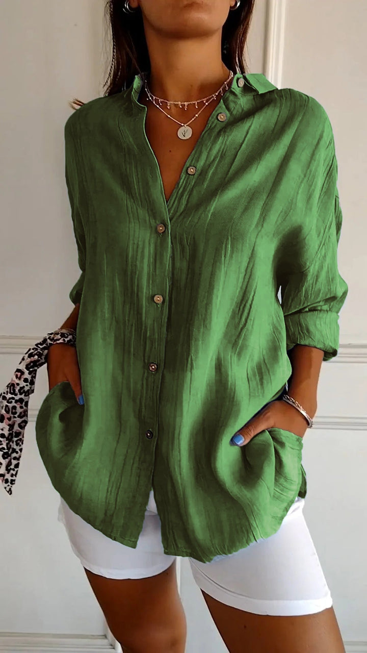 Selene - Elegante Plissee-Bluse