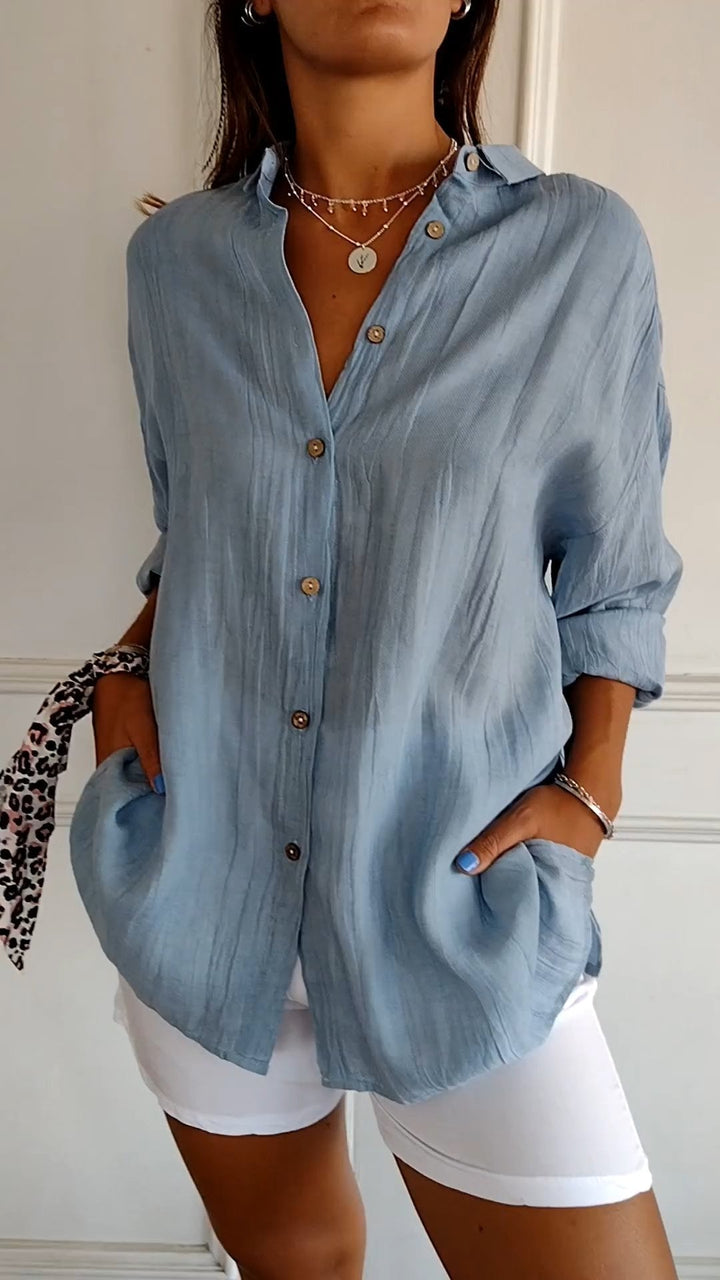 Selene - Elegante Plissee-Bluse