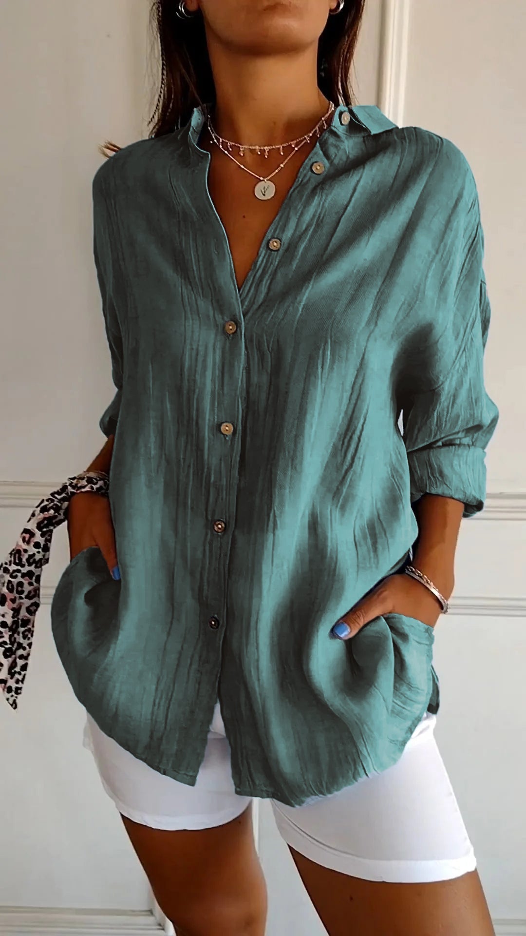 Selene - Elegante Plissee-Bluse