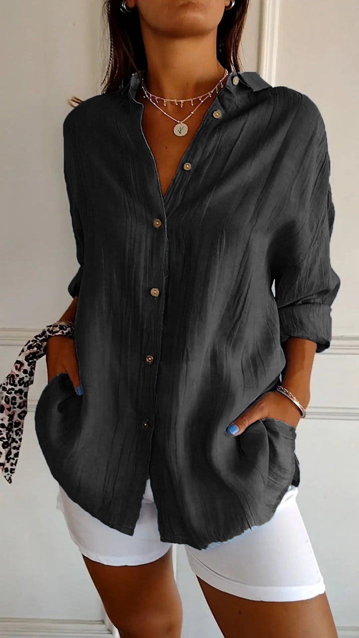 Selene - Elegante Plissee-Bluse