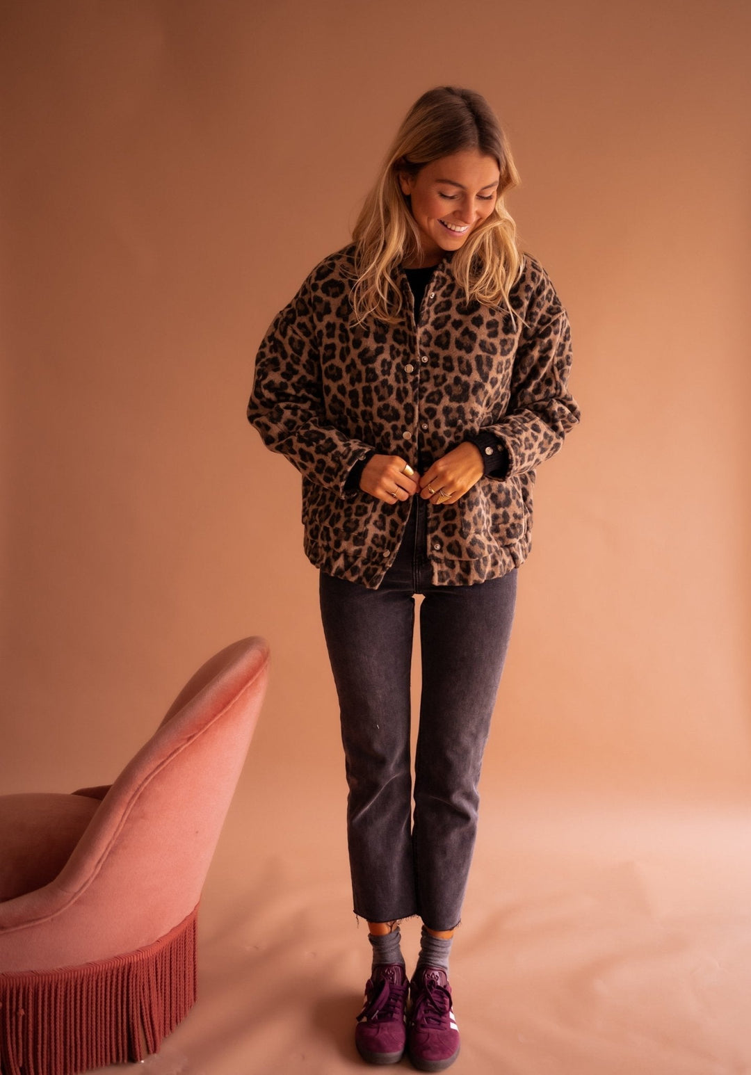 Niah – Elegante Leoparden Jacke