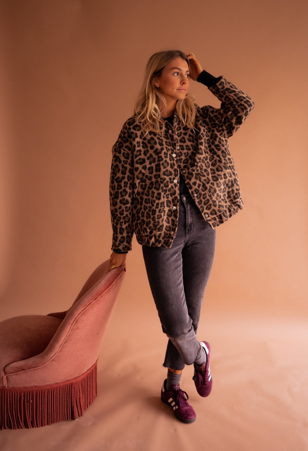 Niah – Elegante Leoparden Jacke