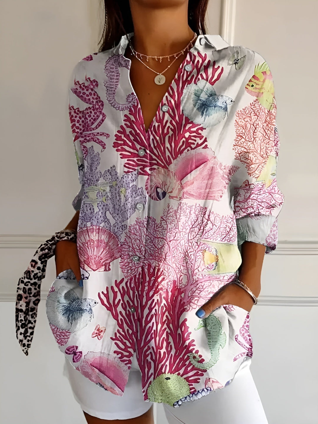 Marie – Knopfleiste Bluse